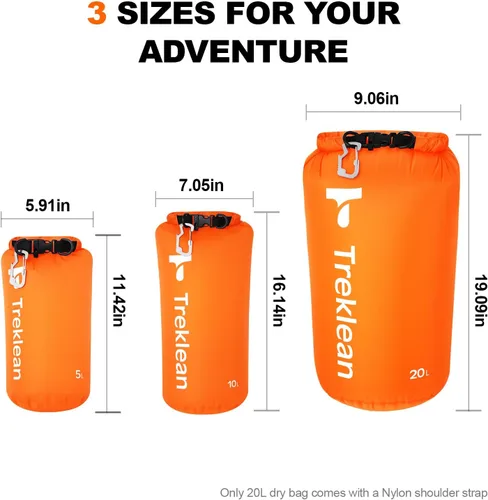 Vista 5 de Bolsa seca, impermeable flotante y ligera, bolsa seca enrollable que mantiene el equipo seco, para kayak, rafting, canotaje, natación, campamento
