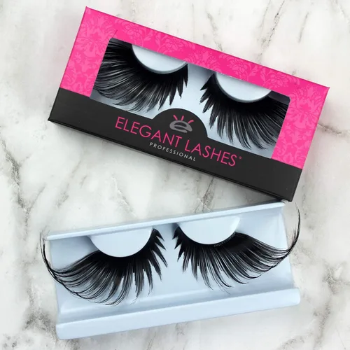 Vista 2 de Elegant Lashes QUEENIE Halloween Pride Rainbow colorido desfile pestañas postizas (negro)