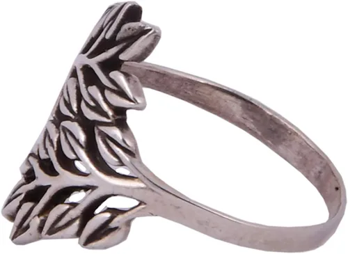 Vista 2 de Safeera - Hermoso diseño de hoja en anillo de plata de ley 925 Plata no conocido