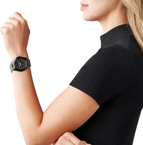 Vista 4 de Michael Kors Slim Runway - Reloj de pulsera de acero inoxidable para mujer