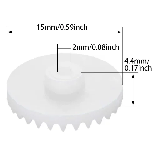 Vista 2 de Othmro 50 engranajes de plástico, 28 dientes, modelo C282A, engranajes de plástico para motor robot de coche RC