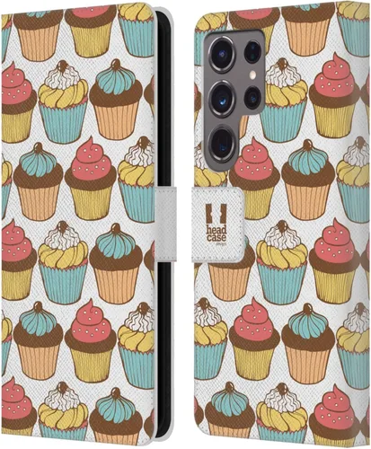 Vista 64 de Head Case Designs Assortment Cupcakes Happiness Leather Wallet Case Compatible with Samsung Galaxy A07 4G Surtido