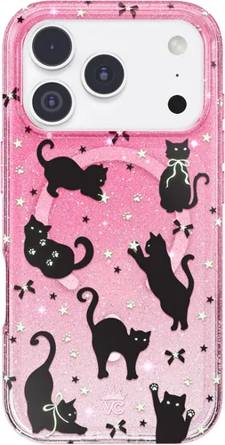 Vista 557 de VELVET CAVIAR Funda para iPhone 15, compatible con MagSafe, probada contra caídas de 10 pies, fundas protectoras de diseño, leopardo color rosa