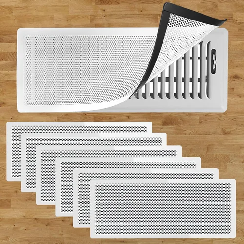 Vista 13 de 4 fundas magnéticas de ventilación blancas, cubiertas magnéticas de ventilación de 4 x 10 pulgadas con pantalla de malla para registros