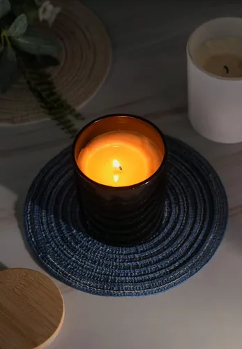 Vista 6 de Aroparc Paquete de 12 tarros de vela negros de 10 onzas con tapas, recipiente a granel para hacer suministros, color negro brillante