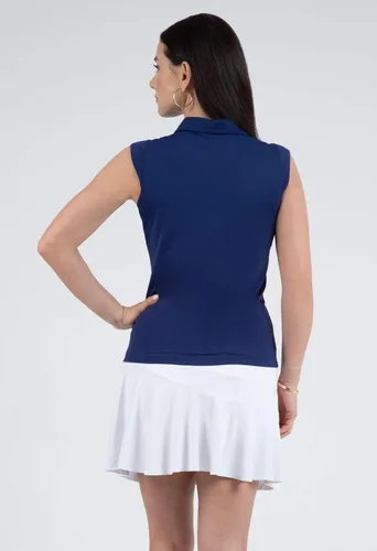 Vista 5 de IBKUL 84000 - Polo de protección solar UPF 50+ para mujer, Azul
