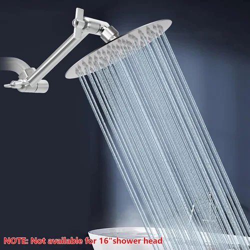 Vista 6 de NearMoon Brazo de ducha ajustable con conexión universal, brazo de extensión, ángulo de ajuste para mejorar la experiencia de ducha, fácil