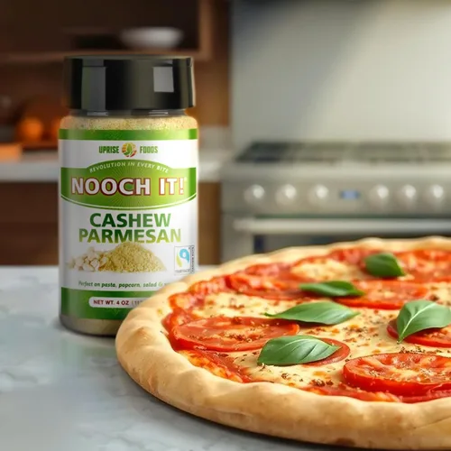 Vista 4 de NOOCH IT - Queso parmesano de anacardo - 4 onzas Sin lácteos, orgánico, de comercio justo, sin OMG, sin gluten Cobertura de queso de anacardo a