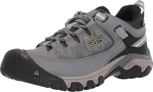 Vista 6 de KEEN Targhee 3 - Botas de senderismo impermeables de corte bajo para mujer Alcatraz/Blue Turquoise