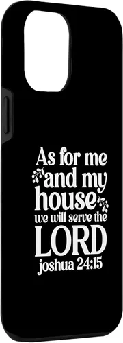 Vista 3 de iPhone 13 Pro Max As For Me and My House We Will Serve The Lord Bible Verse Case