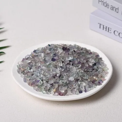 Vista 14 de Piedras naturales de 3.53 oz de cuarzo transparente, cristal rosa, amatista, citrino, fluorita, aventurina, ojo de tigre, gravilla de obsidiana