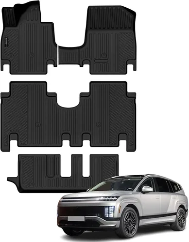 Vista 30 de Auxko Revestimiento de carga para todo tipo de clima, apto para Hyundai IONIQ 5 y 2025 IONIQ 5 N TPE 2022-2024, accesorios de alfombrilla de goma