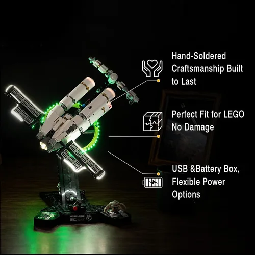 Vista 3 de Vaodest Kit de luz LED compatible con Lego 11389 Project Hail Mary, juego de bloques de construcción, luces de visualización