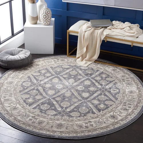 Vista 15 de SAFAVIEH Colección Sofia Alfombra de Pasillo - 66 cm x 183 cm, Azul y Beige, Diseño Oriental Vintage Desgastado, No Desprende Pelusa y Fácil