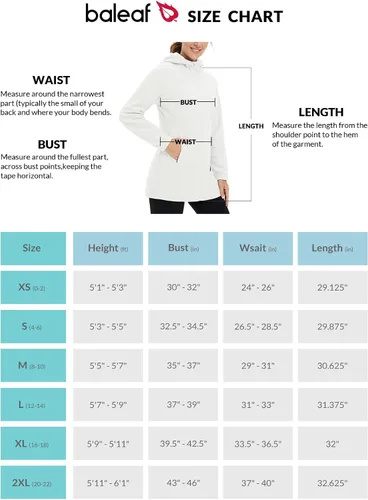 Vista 6 de BALEAF Chaqueta larga de forro polar con capucha y cremallera completa para mujer, abrigo de invierno suave y ligero