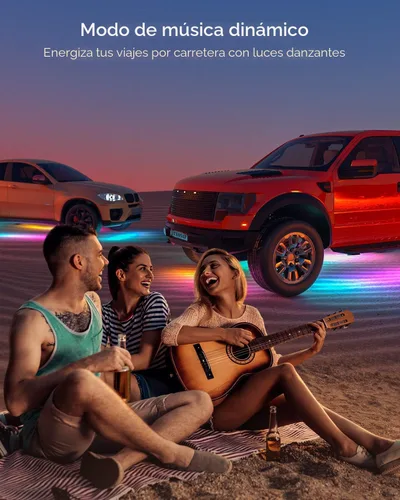 Vista 5 de Govee Luces de coche Underglow, 4 piezas, RGBIC, luces LED inteligentes