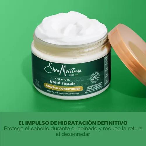 Vista 9 de Acondicionador Sin Enjuague Reparador de Enlaces Shea Moisture con Aceite de Amla Protege Contra el Daño y Fortalece los Enlaces del Cabello
