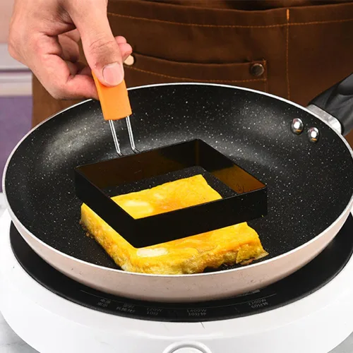Vista 9 de 3.9 in 1/2 Pcs Egg Ring Non-stick Egg Cooker Ring Stainless Steel Heat