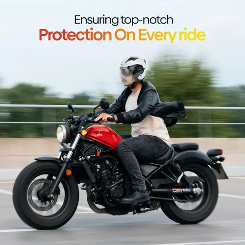 Vista 6 de Casco de moto abierto DOT, modelo PM-768