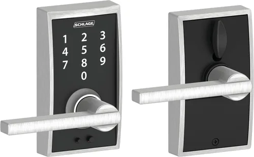 Vista 29 de Schlage - Cerradura táctil Century con picaporte Merano (bronce envejecido, FE695 CEN 716 MER) Keyless entry door lock, Electronic touchscreen
