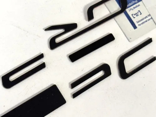 Vista 5 de Insertos de letras cromadas para tablero o paragolpes trasero compatibles con Cor_Vette C6 2005-2012 de plástico ABS, no son calcomanías