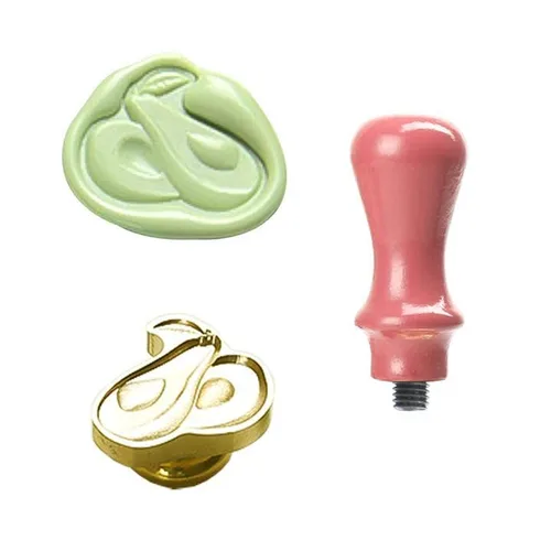 Vista 11 de Kit de sellado de cera con diseño de fresa en relieve, cabeza de sello de cera, mango de madera para tarjetas, sobres, decoración