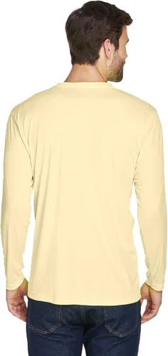Vista 3 de UltraClub Cool & Dry Sport playera de manga larga con entrelazado (8422)