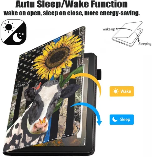 Vista 3 de Funda para tableta Amazon Fire Max 11 (11 pulgadas, 13ª generación, versión 2023) con ranura para tarjetas y apagado y encendido automático, funda
