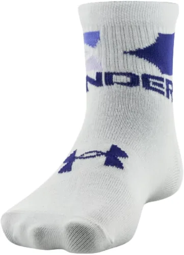 Vista 4 de Under Armour Girls Essential Lite - Calcetines ligeros para cuarto de galón, paquete de 6