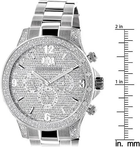 Vista 5 de Reloj de diamantes para hombre 0.5ctw de diamantes Liberty, Cronógrafo