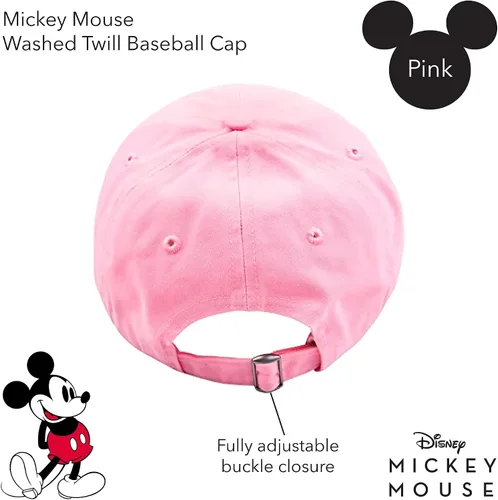 Vista 3 de Disney Mickey Mouse Embroidered Cotton Adjustable Dad Hat with Curved Brim