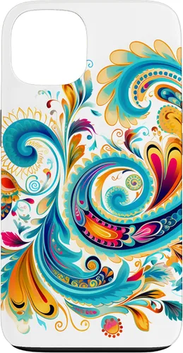 Vista 7 de Turquoise Paisley Boho Chic Case for iPhone 17