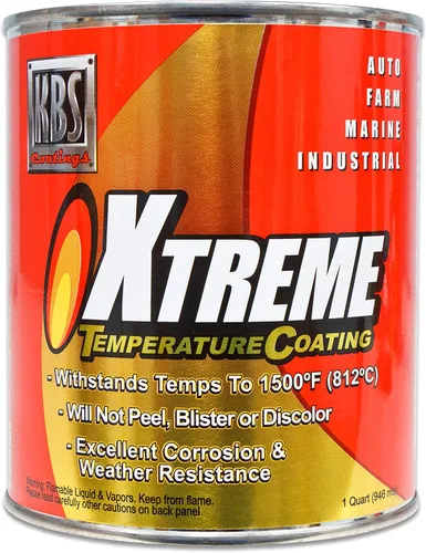 Vista 20 de KBS Coatings - Recubrimiento de temperatura Xtreme, color negro azabache , Acero inoxidable