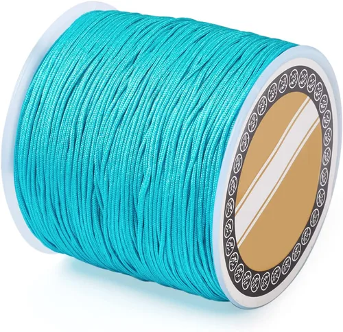 Vista 21 de Cheriswelry 8 rollos de 49 yardas/rollo de 0.031 in de hilo de nailon para macramé, cordón de nudo chino para pulsera tejida personalizada