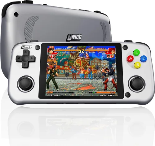 Vista 9 de Unico Handheld Game Console, Portable Pocket Player, Pre-Loaded 40 SNK Classic Games, Including King of Fighters, Metal Slug, etc., 4" IPS Screen