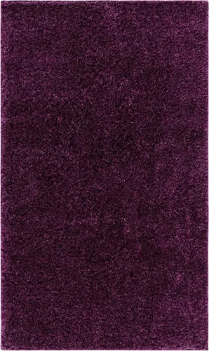 Vista 106 de SAFAVIEH Colección August Shag - Alfombra de área de 6 x 9 pies, color lila, diseño sólido, no desprende pelusa y de fácil cuidado, grosor de 1.2