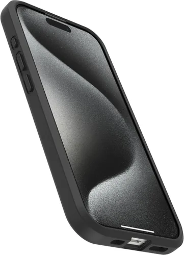 Vista 3 de OtterBox Funda para iPhone 15 Pro (solamente) Prefix Series, cristal negro, ultrafina, apta para bolsillo, bordes elevados que protegen la cámara
