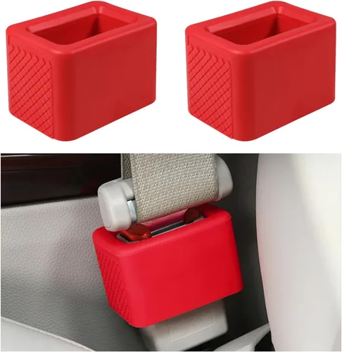 Vista 8 de 2 soportes para hebilla de cinturón de seguridad, hebilla de silicona para cinturón de seguridad para un fácil acceso, el fijador de hebilla