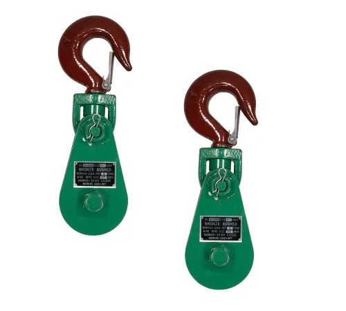 Vista 14 de Mytee Products Bloque de arrebate con gancho WLL 2 Toneladas Polea de 3"' + ' Cable de alambre de 3/8" Pulley para rescate con enrollamiento