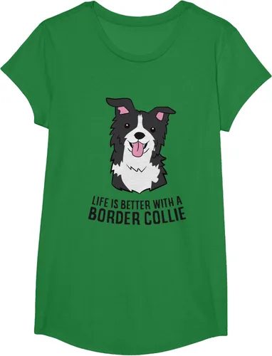 Vista 36 de Camiseta Border Collie Owner Life Is Better With a Border Collie Dog, Blanco, S