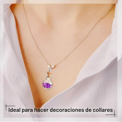 Vista 5 de Zhehao 100 mini botellas de vidrio de 0.07 onzas líquidas con tapones de corcho, pequeños frascos de deseos, pequeños frascos con mini botellas