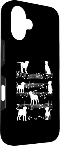 Vista 3 de Musician Dog Playing On Musical Notes Music Lover Piano Case for iPhone 16