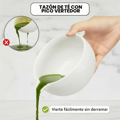 Vista 5 de Juego de 10 batidores Matcha Kit completo de té Matcha con cuenco de cerámica de 17 onzas, batidor y cuchara de bambú, soporte para batidor, tamiz