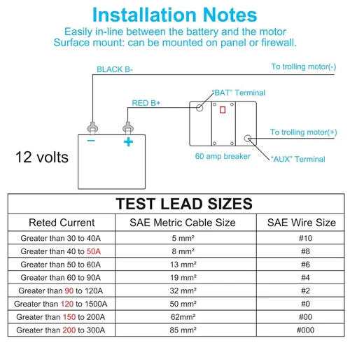 Vista 6 de Portafusibles de 100 amperios, disyuntor de audio, inversor de fusibles de restablecimiento, soporte de fusible de 12 V-48 V CC, reemplazar