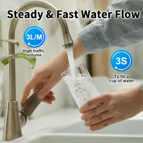 Vista 5 de Filtro de agua ultra Q5-UF11,0.01 micrones, sistema de filtración de agua debajo del fregadero, reduce PFAS, PFOA/PFOS, metales pesados, cloro, mal