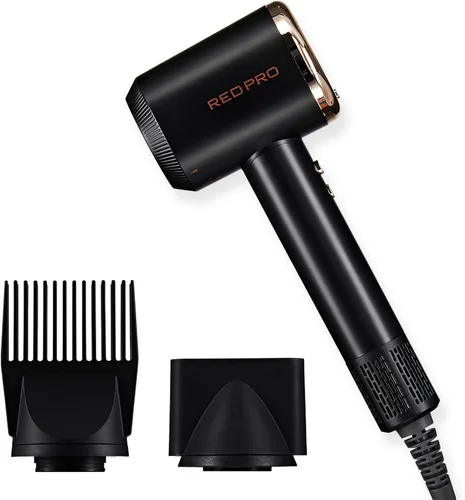 Vista 7 de RED Pro Secador de pelo Air Master 4200 ultraligero, motor BLDC de alta velocidad de 110,000 RPM, 3 ajustes de calor y 3 velocidades, boquilla