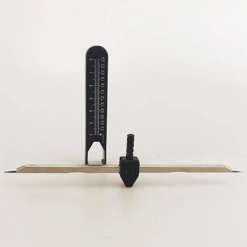 Vista 5 de calibrador ECG EKG negro, regla para redacción de divisor de electrocardiograma Calibre de ECG de acero inoxidable para una medición precisa
