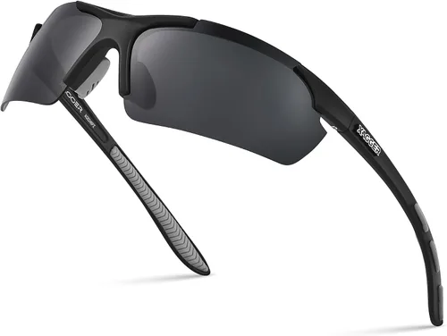 Vista 21 de Lentes de sol polarizados deportivos para hombres y mujeres, con diseño envolvente, UV400, para correr, béisbol, sóftbol, ciclismo, conducción