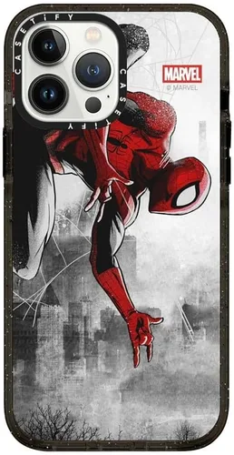 Vista 65 de CASETiFY Funda para iPhone Air, compatible con MagSafe Marvel VS CoLab Protección contra caídas de grado militar 4x de 8.2 pies Funda Capitán