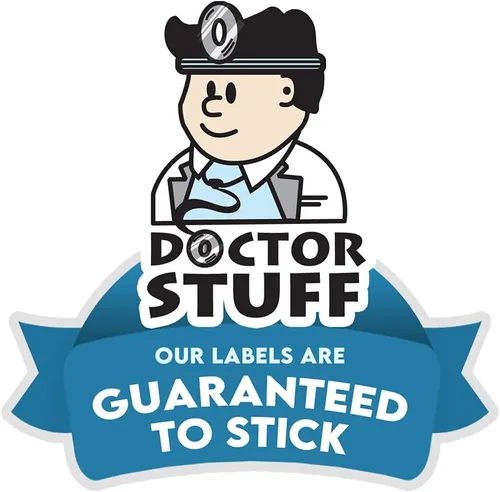 Vista 6 de Examen físico canino veterinario, Doctor Stuff Veterinarian Stickers, 2-1/2" x 2-1/2", Blanco, 240/Roll, Tabbies Vet V-AN315